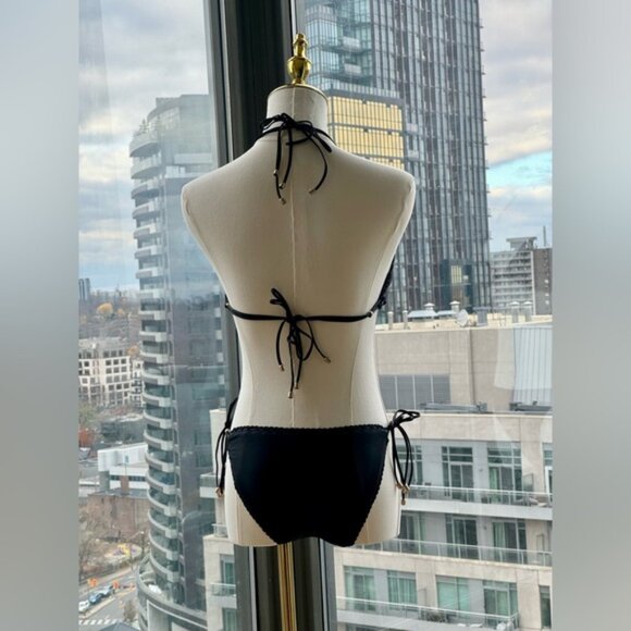 🆕 ZIMMERMANN 🧿 NWOT Vitali Trimmed Mini Tri Bikini, Black, Sz 2 - US 6 / 8 - Picture 7 of 15